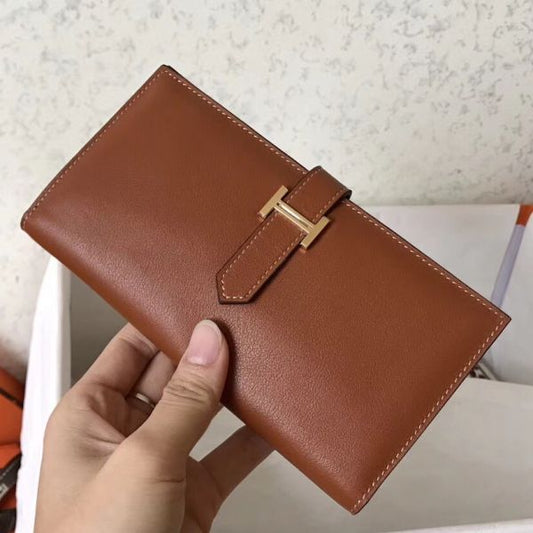 HERM Gold Swift Bearn Gusset Wallet
