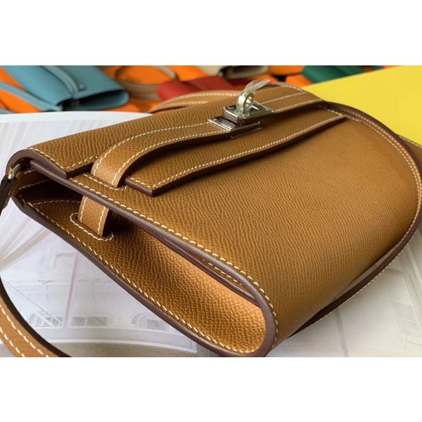 HERM Kelly Classique To Go Wallet In Gold Epsom Calfskin