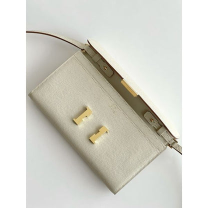 HERM Constance To Go Wallet in Craie Epsom Calfskin