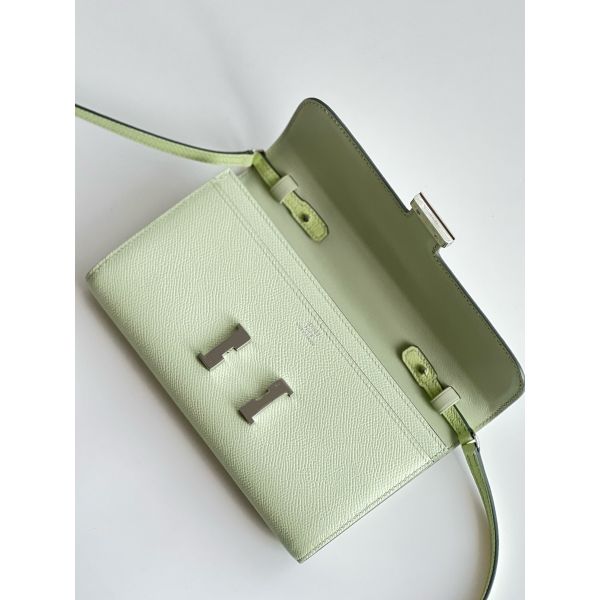 HERM Constance To Go Wallet in Vert Fizz Epsom Calfskin