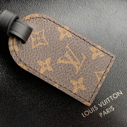 SPEEDY CARGO VIBE 28 IN BLACK LAMBSKIN MONOGRAM LOGO TAG