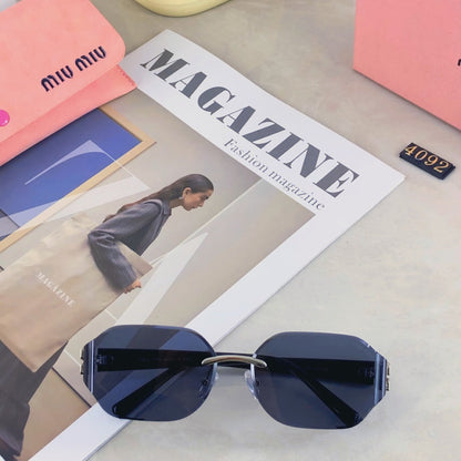 LOGO SQUARE SUNGLASSES 499930 IN METAL