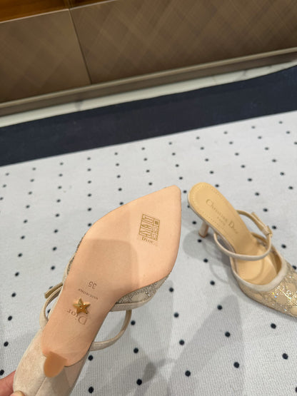 HIGH HEELS MULE IN CAMEL BEIGE LAMB SUEDE 10 CM