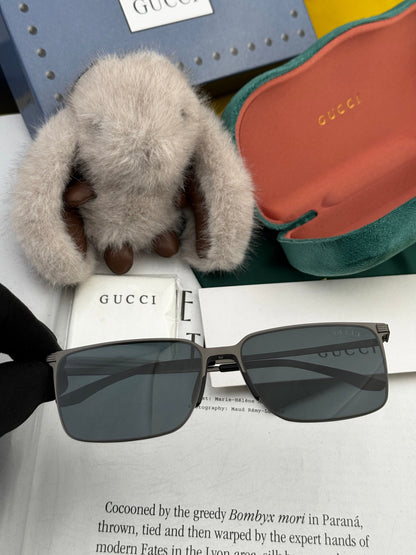 RECTANGULAR FRAME SUNGLASSES G01810 IN METAL