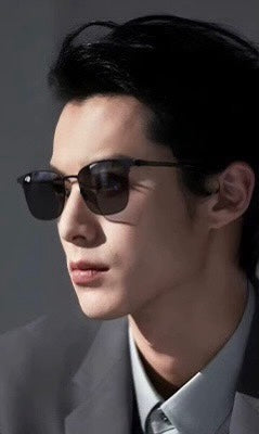 RECTANGULAR FRAME SUNGLASSES G3370 IN ACETATE AND METAL