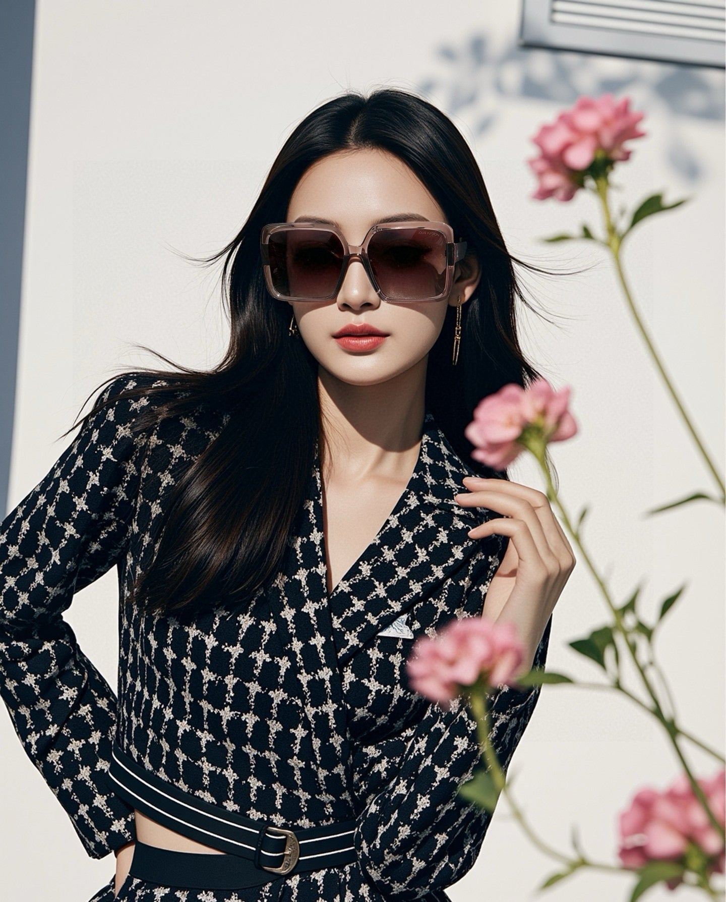 LARGE SQUARE SUNGLASS L6250 IN ACETATE