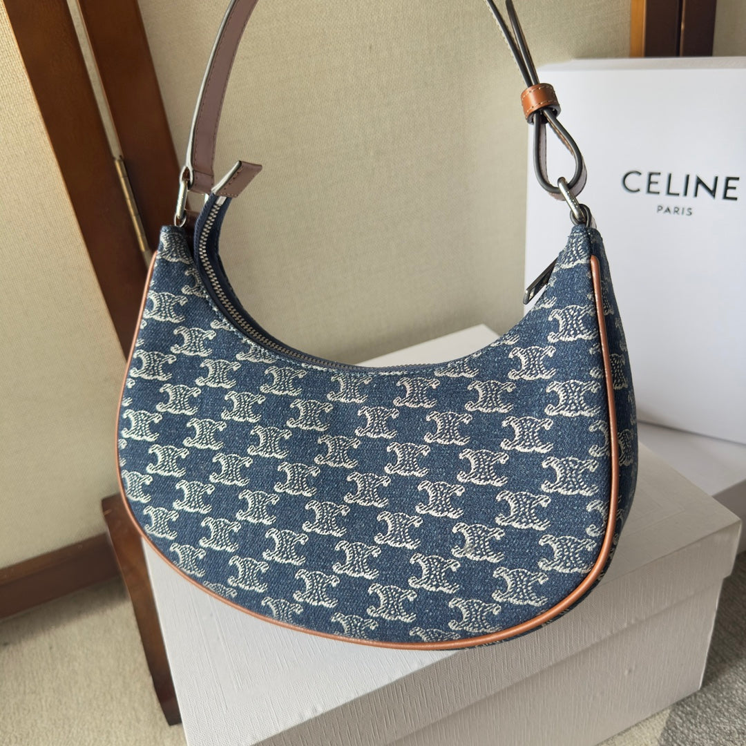 AVA BAG 24 IN BAYOUX BLUE TRIOMPHE DENIM