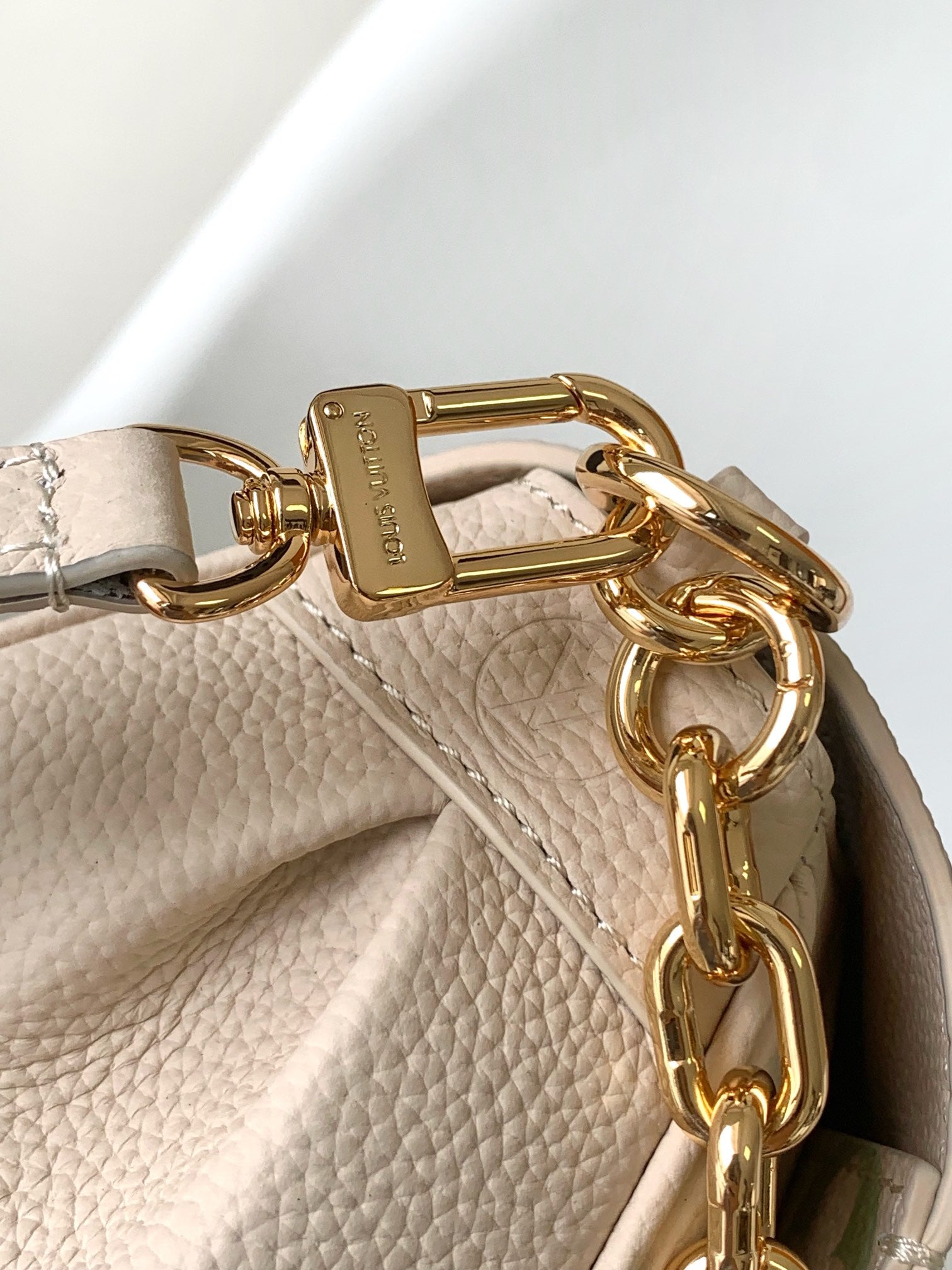 FAVORITE BAG 24 IN BEIGE MIX GREEN MONOGRAM SOFT GRAINED COWHIDE