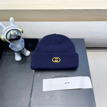 BEANIE HAT IN NAVY BLUE WOOL 433462