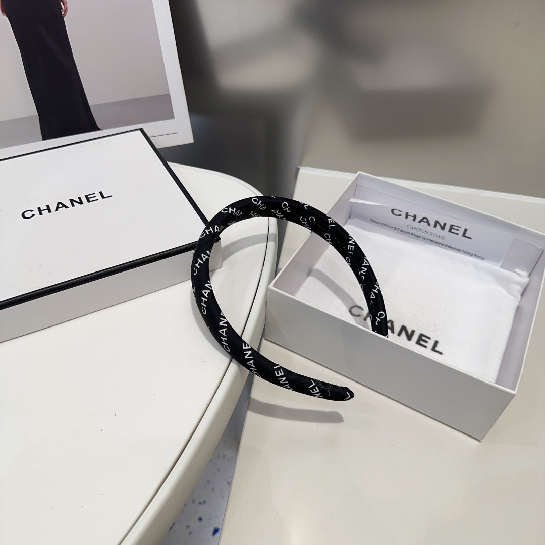 BLACK MIX WHITE FABRIC HAIRBAND 425530