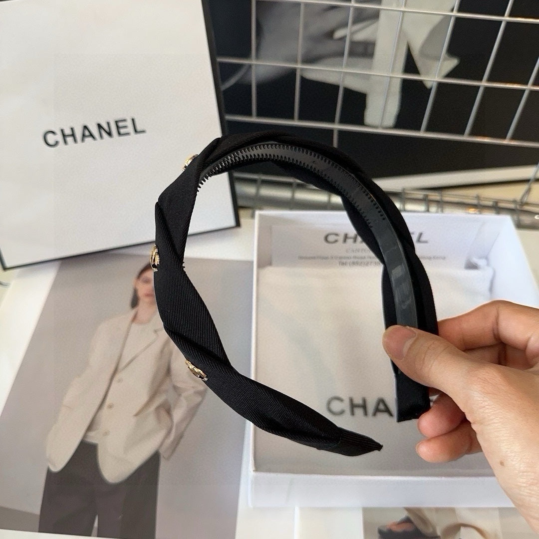 BLACK FABRIC HAIRBAND 432852