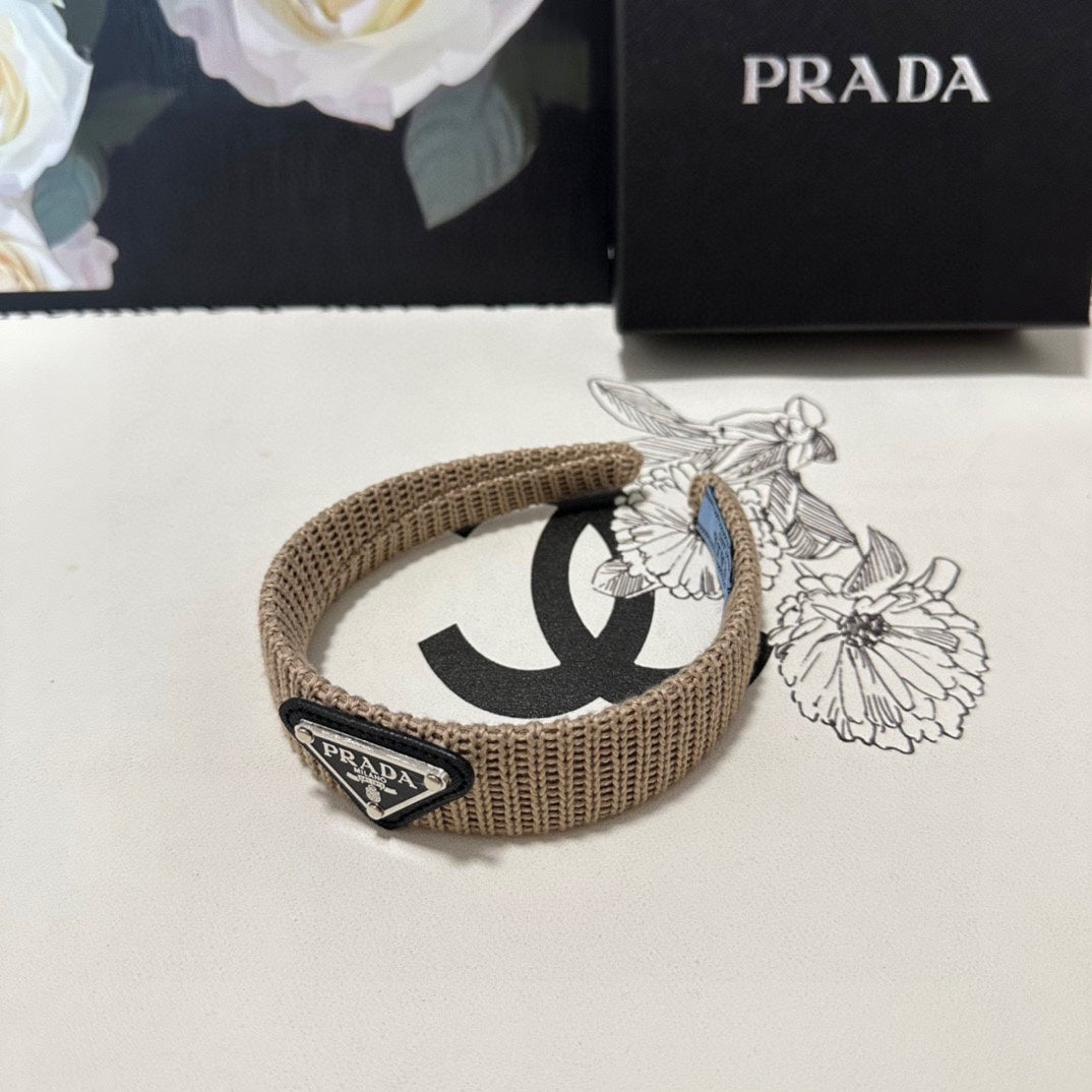 HAIRBAND IN DESERT BROWN KNITTED WOOL 381466