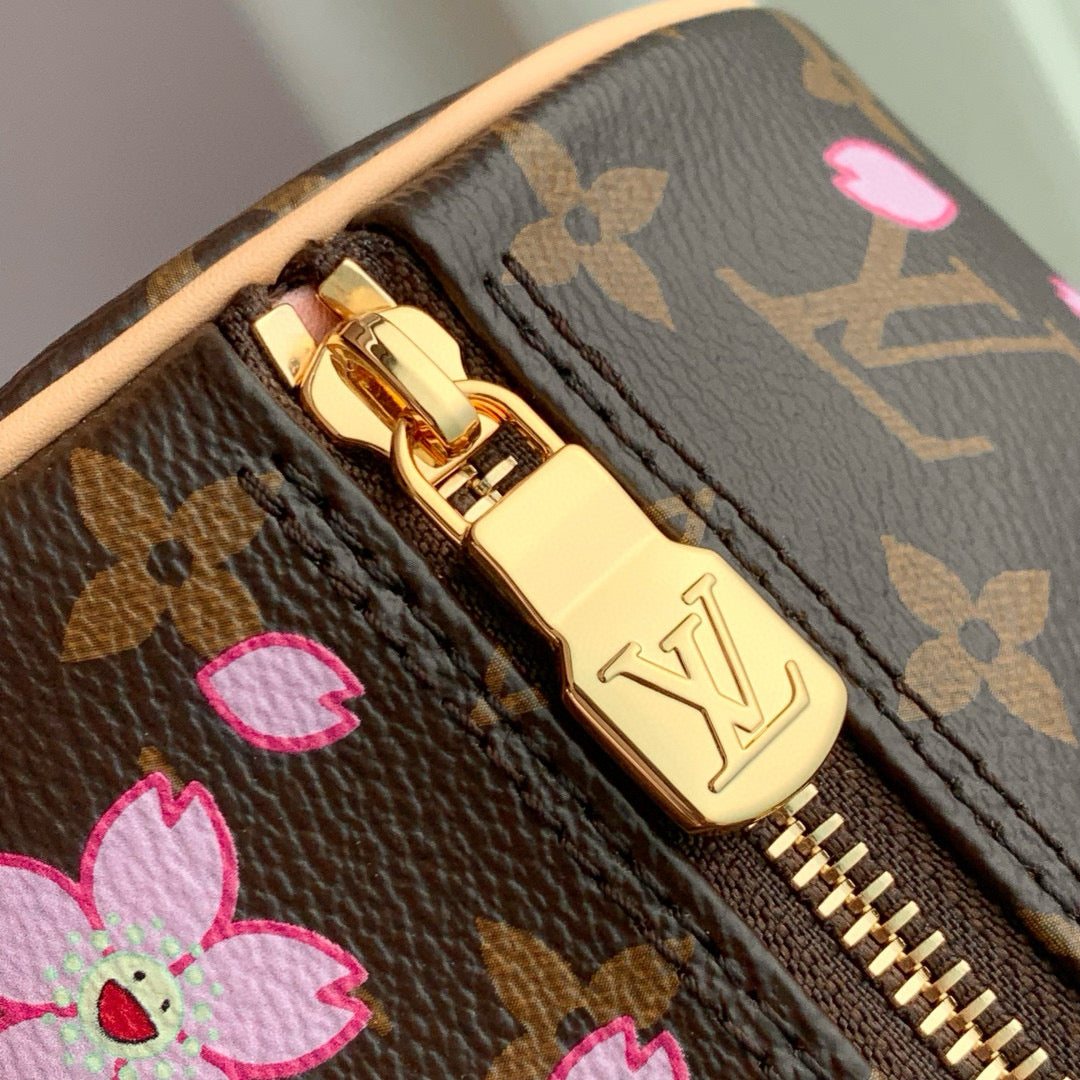 PAPILLON CHERRY BLOSSOM 27 IN SAKURA BROWN MONOGRAM COATED CANVAS
