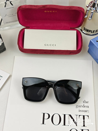EMBOSSED LOGO SQUARE FRAME SUNGLASSES 25501 IN ACETATE