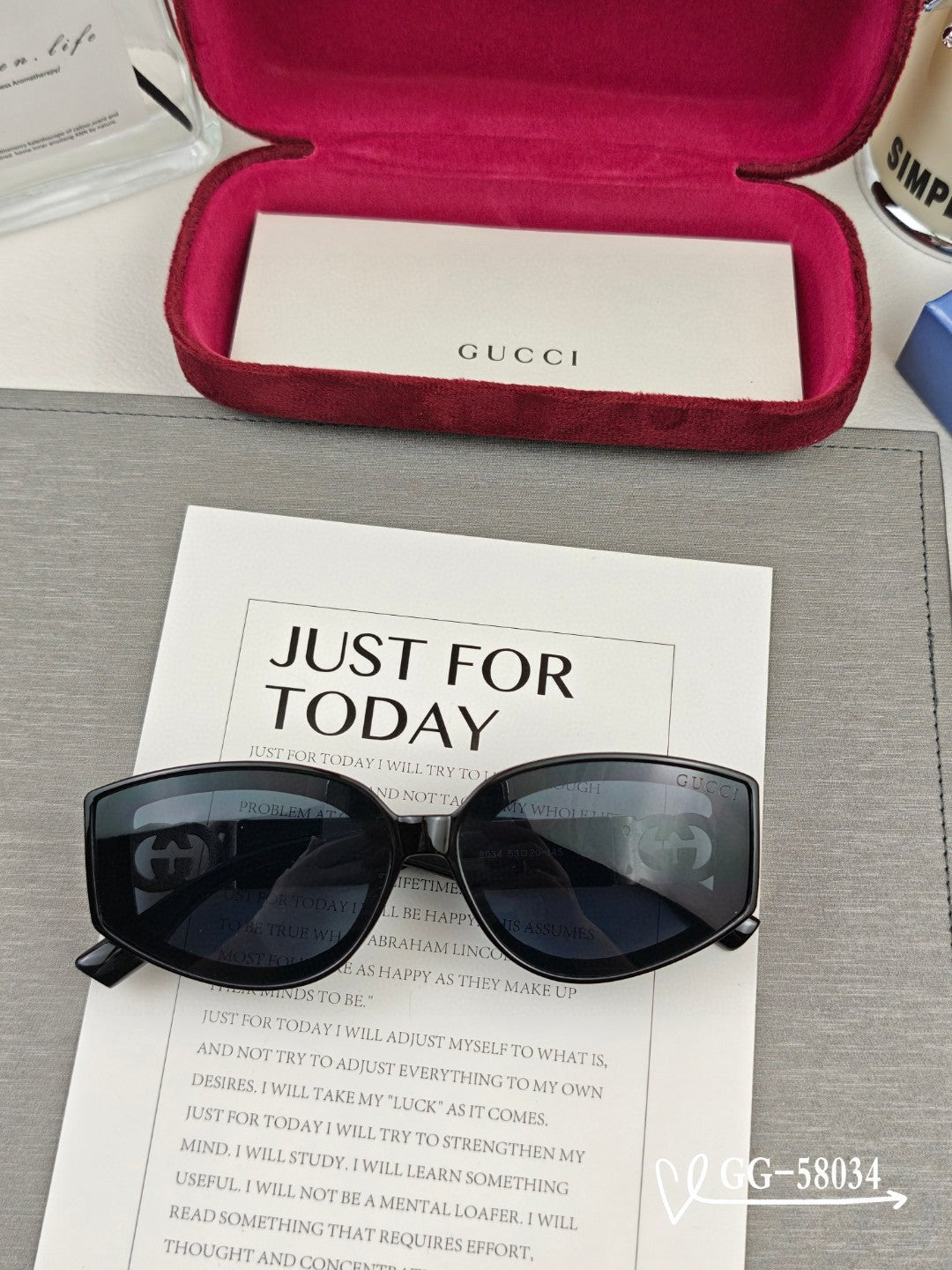 GEOMETRIC FRAME SUNGLASSES 58034 IN ACETATE