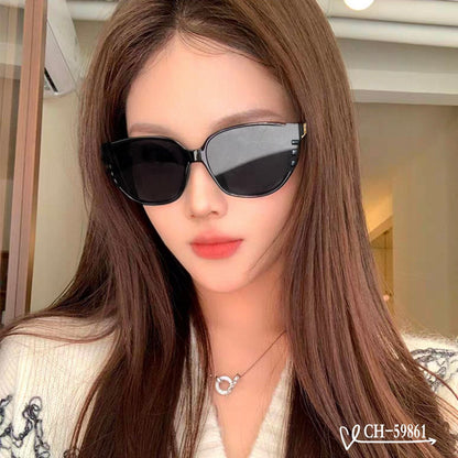 CAT EYE SUNGLASSES 59861 IN ACETATE METAL FRAME
