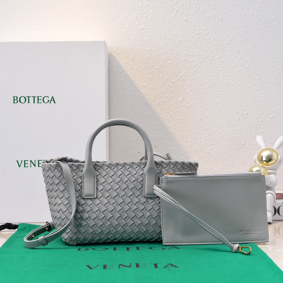 Mini Cabat 20cm Grey Lambskin Ghw