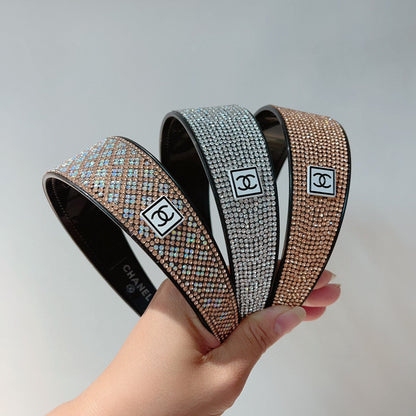 BROWN WITH CRYSTALS HAIRBAND RESIN FOR WOMEN 124677