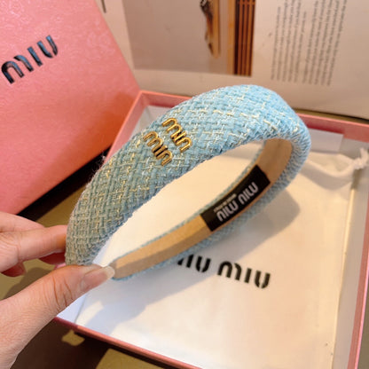 SIMPLE HAIRBAND IN SKY BLUE TWEED 282731