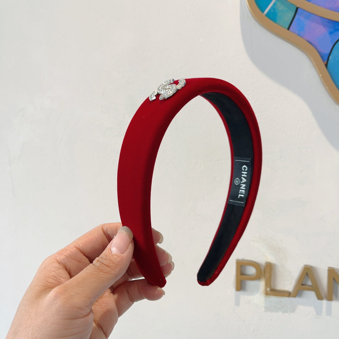 CHERRY RED VELVET HAIRBAND 414441