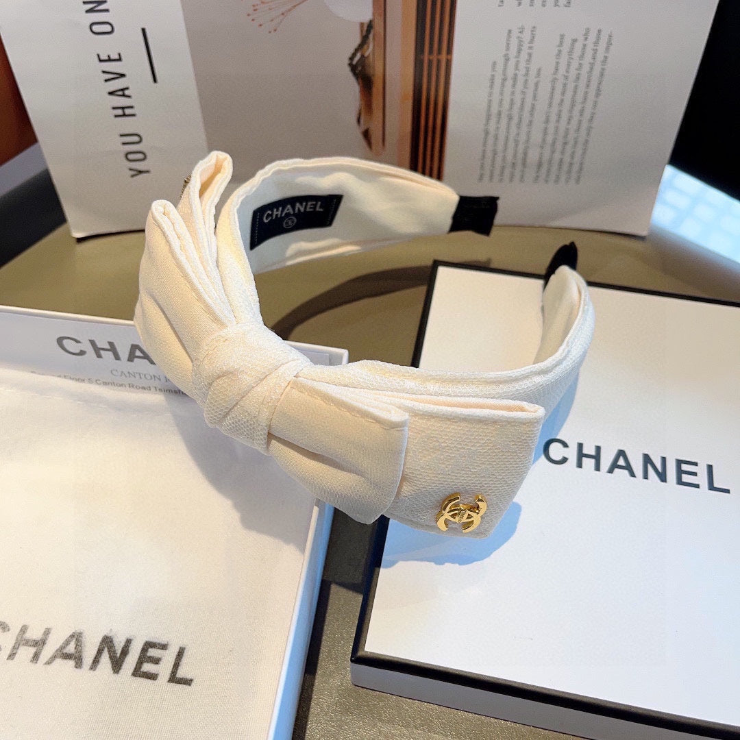 WHITE FABRIC HAIRBAND 418884