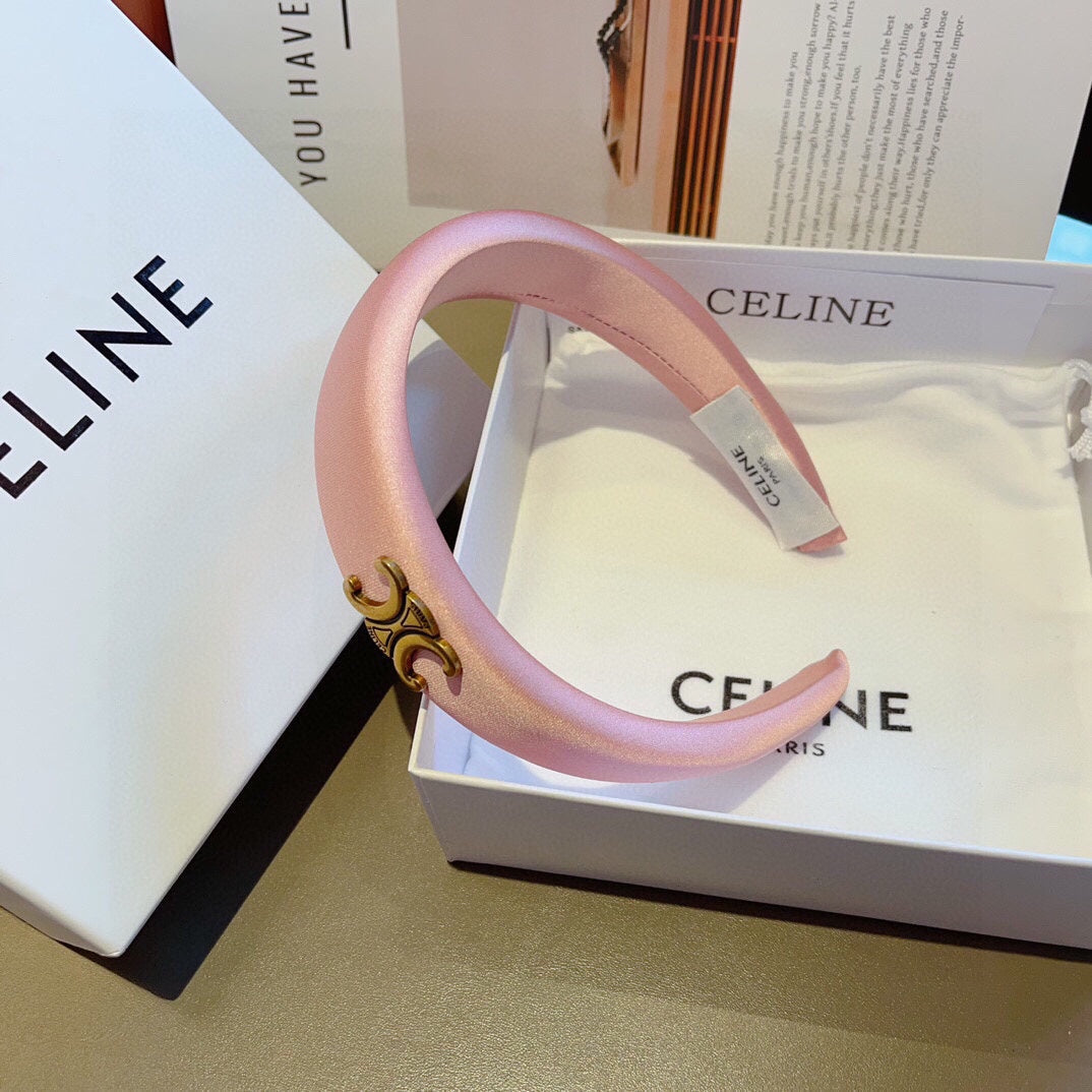 FLAMINGO PINK SILK FABRIC HAIRBAND 432747