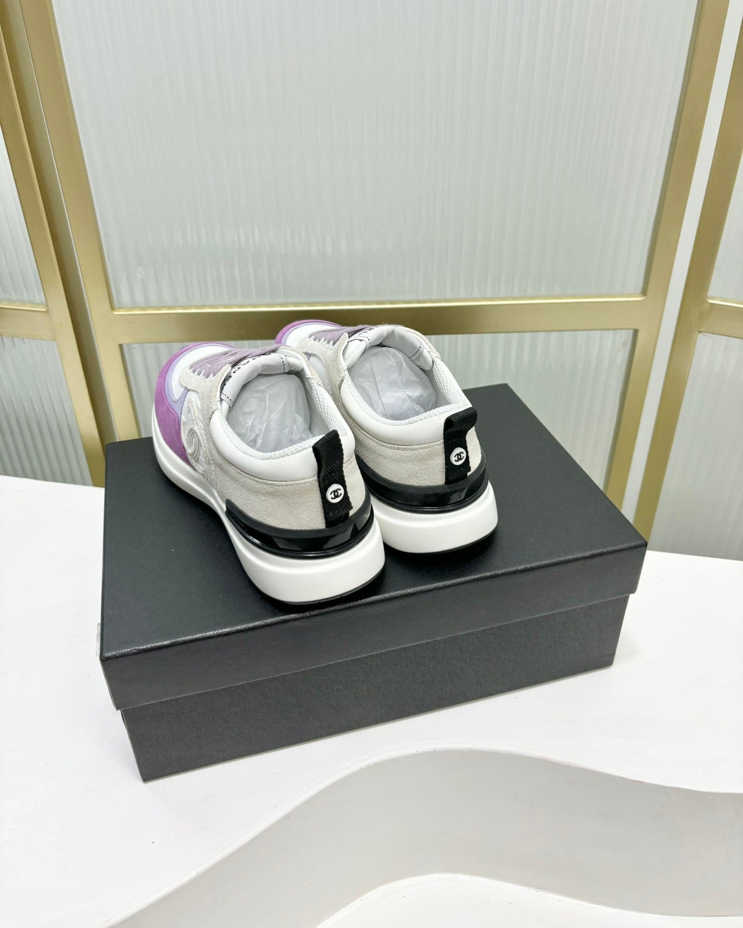SNEAKER IN VIOLET MIX GREY SUEDE