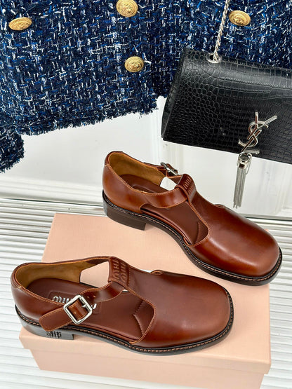Sandal Platform Chestnut Calfskin