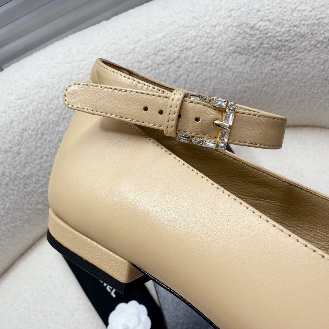 MARY JANE SHOES IN TORTILLA BROWN LAMBSKIN