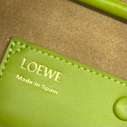 AMAZONA 23 CROPPED BAG IN PEAR GREEN SOFT GRAINED CALFSKIN