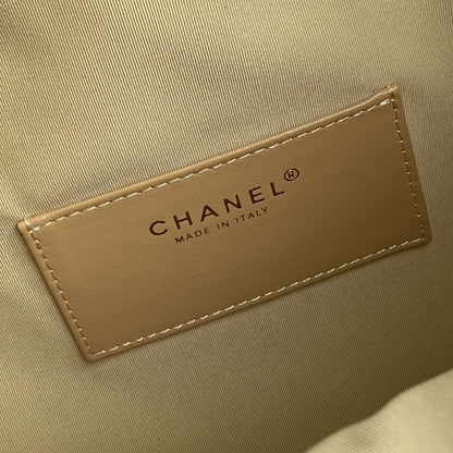 MEDIUM HANDBAG 40 IN OAT YELLOW SUEDE GOLD HARDWARE