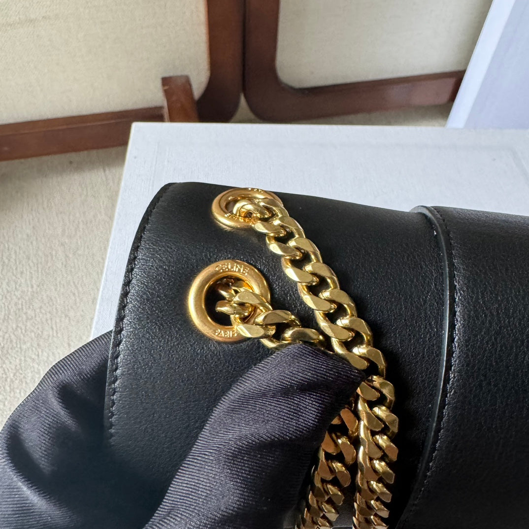 MEDIUM CELINE VICTOIRE BAG 23 IN BLACK CALFSKIN