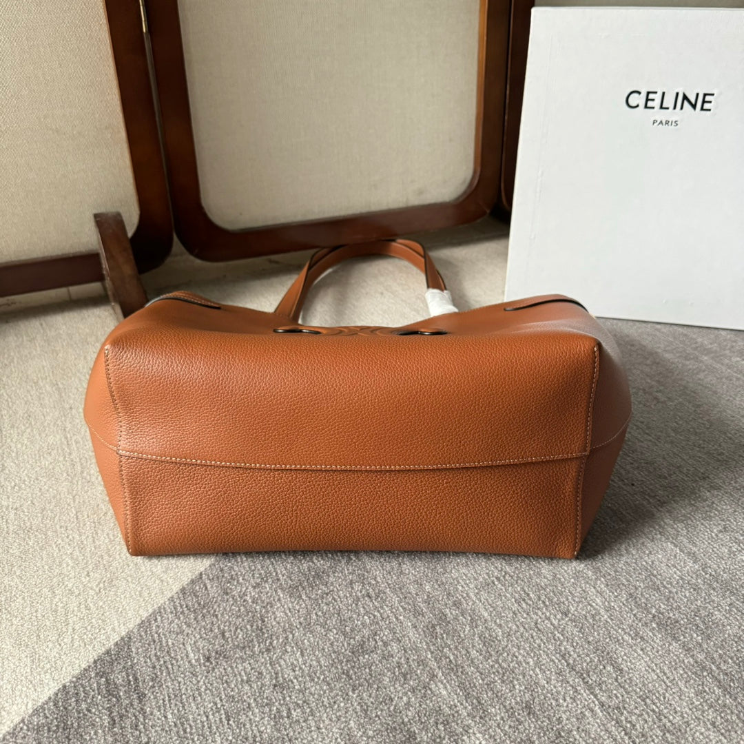 MEDIUM CABAS ANAÏS CUIR TRIOMPHE 54 IN BRONZE BROWN GRAINED CALFSKIN