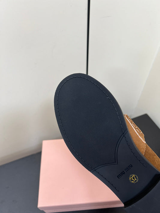 PENNY LOAFERS IN TAWNY BROWN SUEDE
