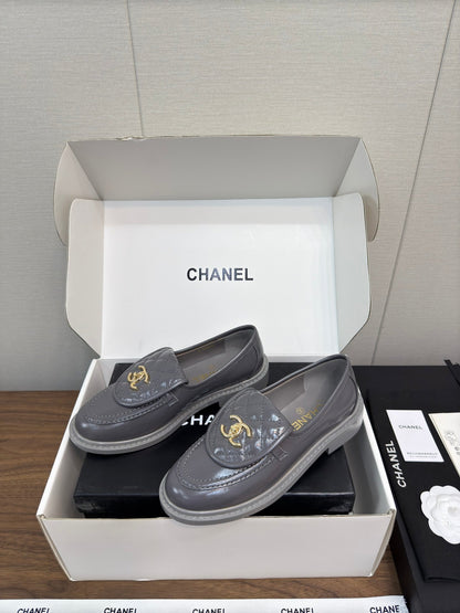 MOCCASIN 2.5 CM IN MOUSE GRAY PREMIUM LAMBSKIN