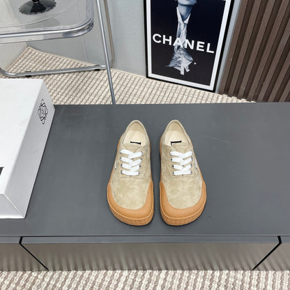 TERRA VULCA LACE-UP SNEAKER IN SAND BROWN SUEDE