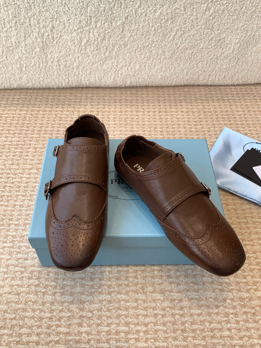 MONK STRAP IN DARK BROWN CALFSKIN