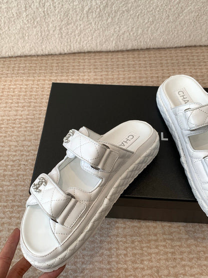 DAD SANDAL IN WHITE CALFSKIN MULE