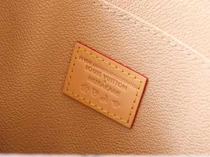 TOILETRY POUCH 25 IN WHITE MIX COLORFUL CALFSKIN