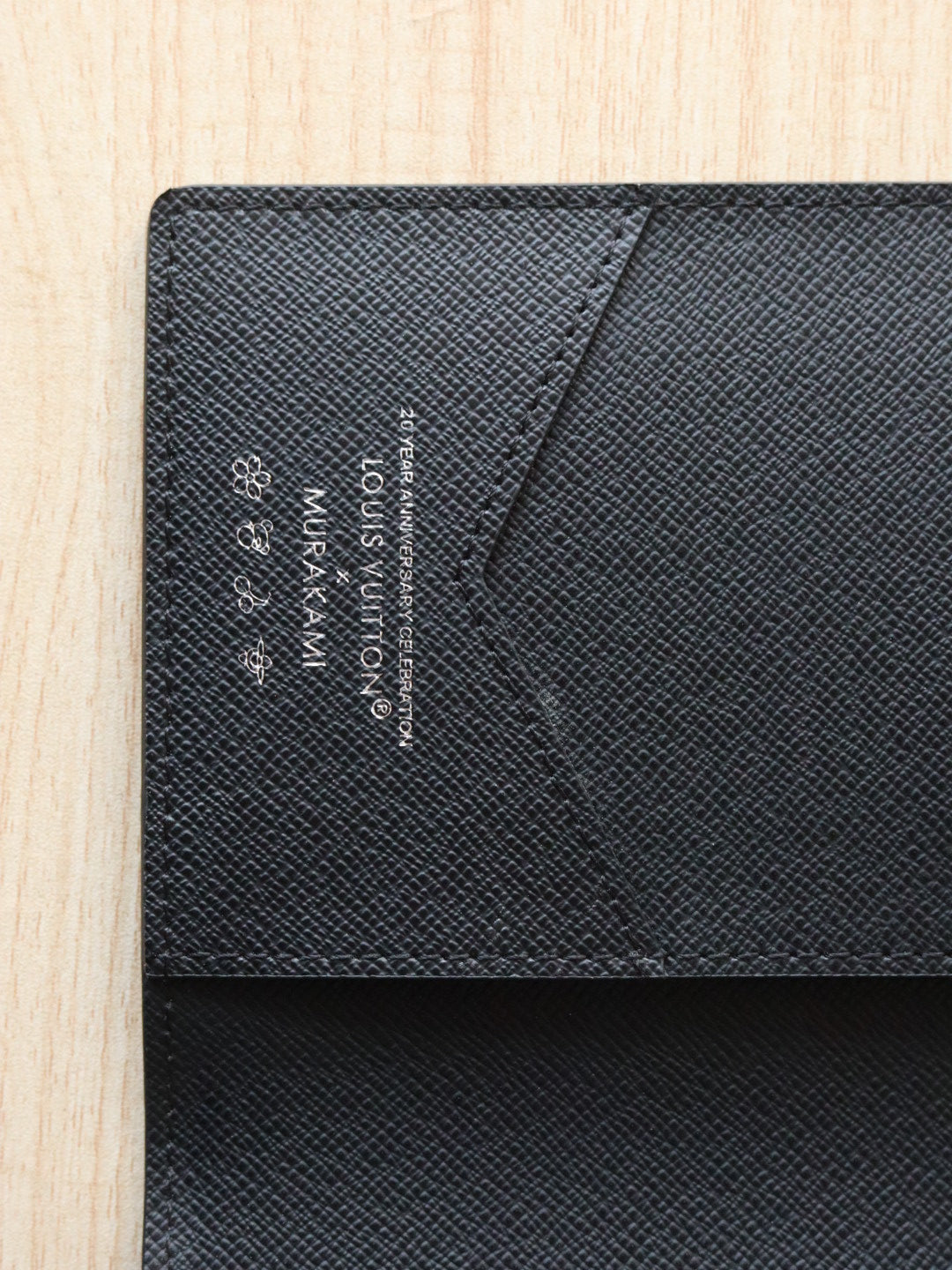 DOLL PASSPORT WALLET IN BLACK MIX COLORFUL CALFSKIN