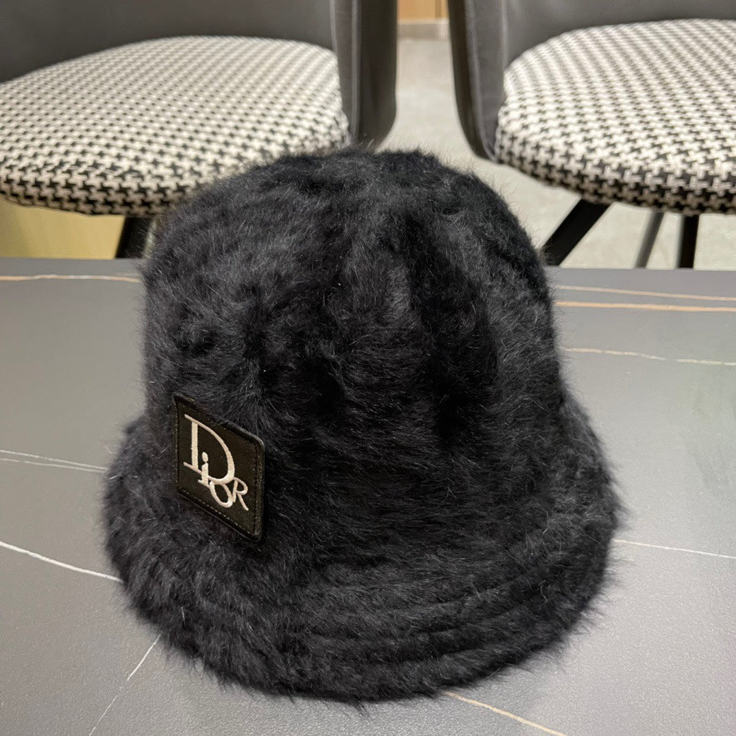 BUCKET HAT IN BLACK MIXED WOOL 416223