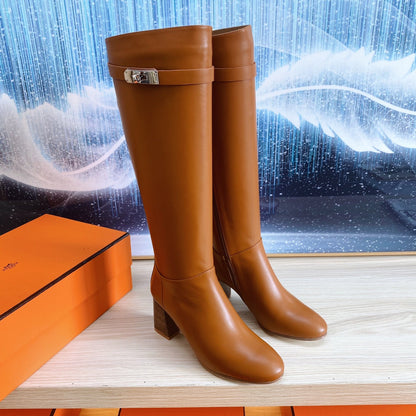 STORY BOOT 7 CM IN BRONZE BROWN LAMBSKIN