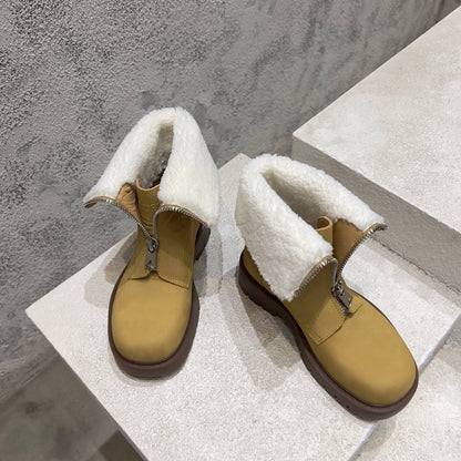 BOTTINE HADDOCK BOOTS IN CITRINE YELLOW SUEDE