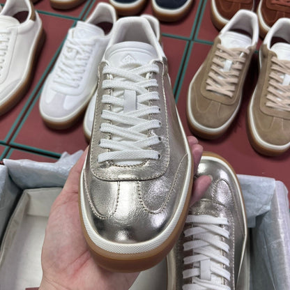 LP TENNIS WALK SNEAKERS SILVER CALFSKIN