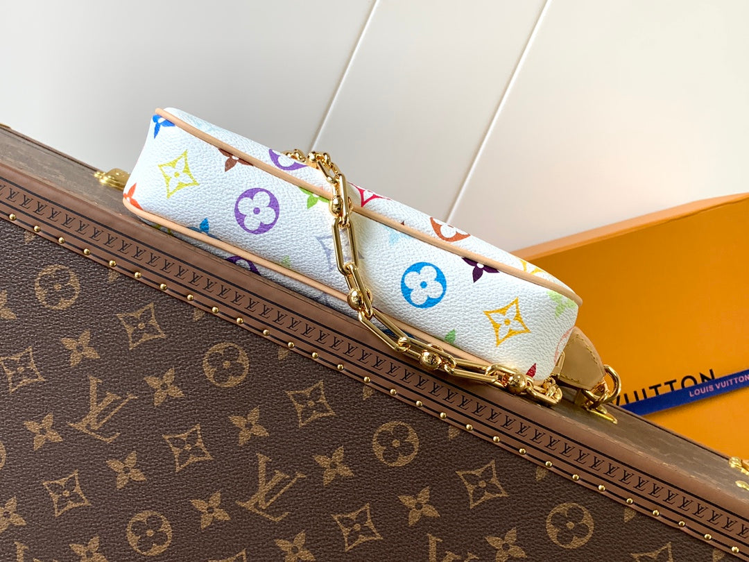 POCHETTE ACCESSOIRES BAG 22 IN MULTICOLOR MONOGRAM CANVAS AND COWHIDE