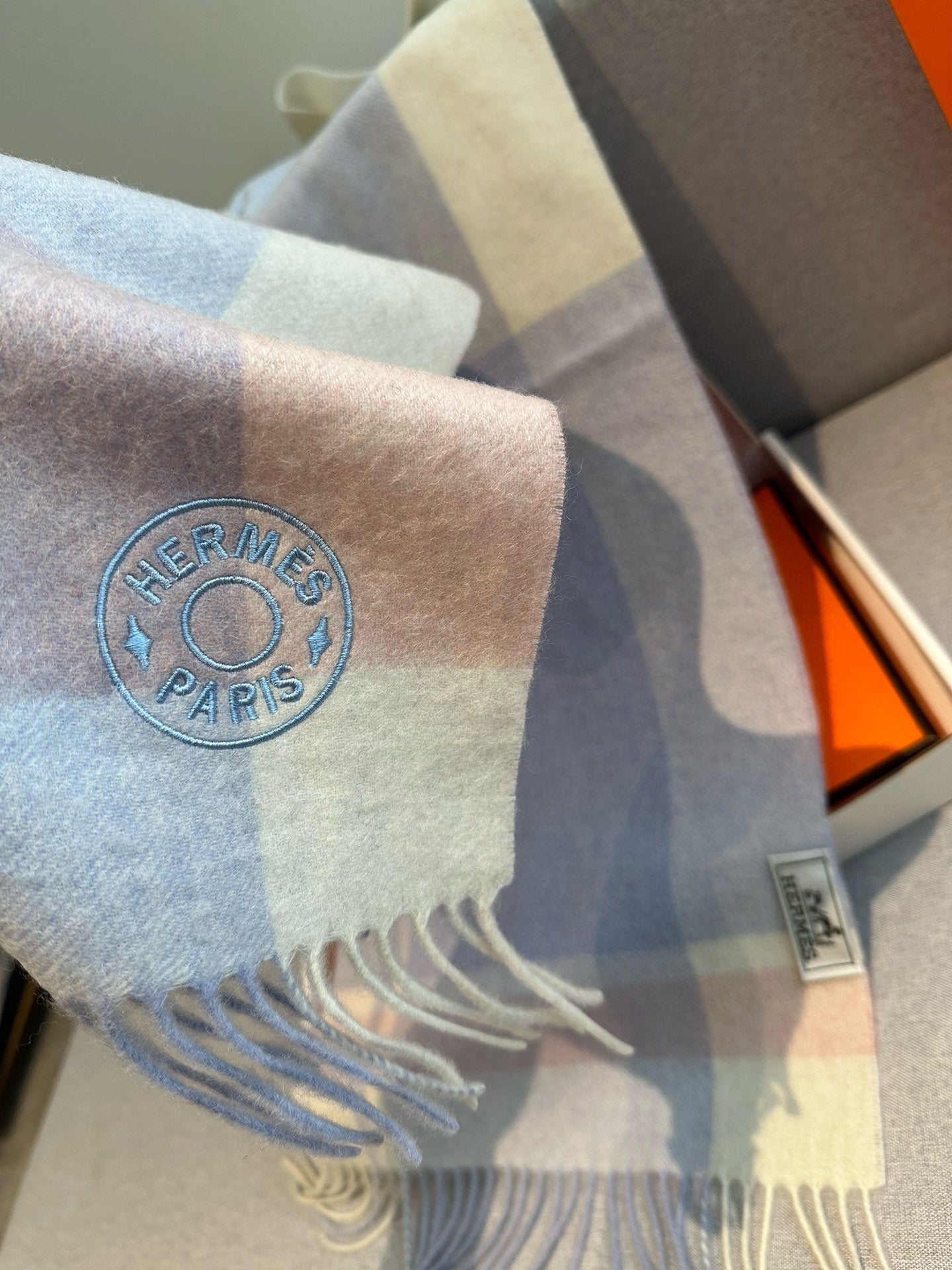 SCARF 180 CM IN COLORFUL CASHMERE 381231