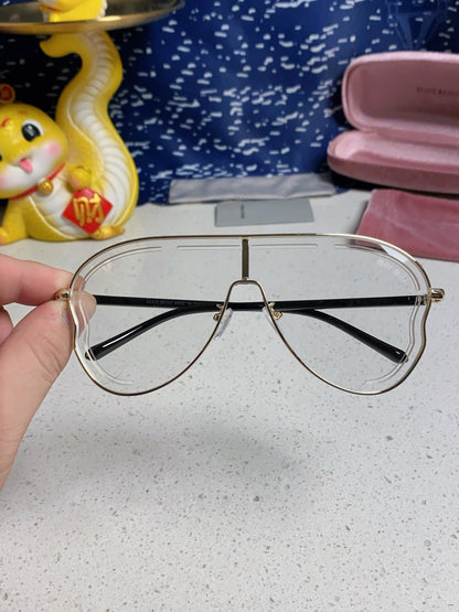 RUNWAY SUNGLASSES 571637 IN GOLD METAL CLEAR LENSES