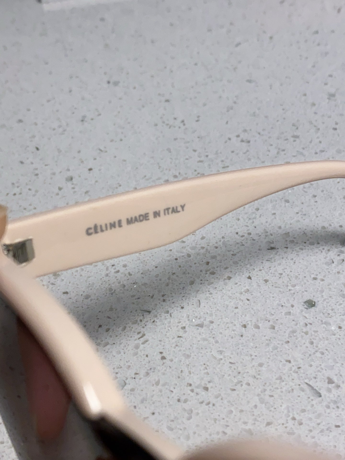 SQUARE SUNGLASS 575841 IN NUDE ACETATE