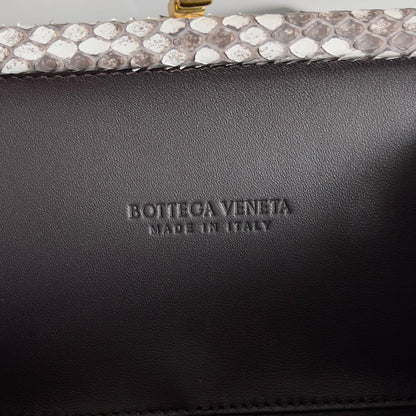 KNOT CHAIN CLUTCH 20.5 IN SNAKE PATTERN CALFSKIN