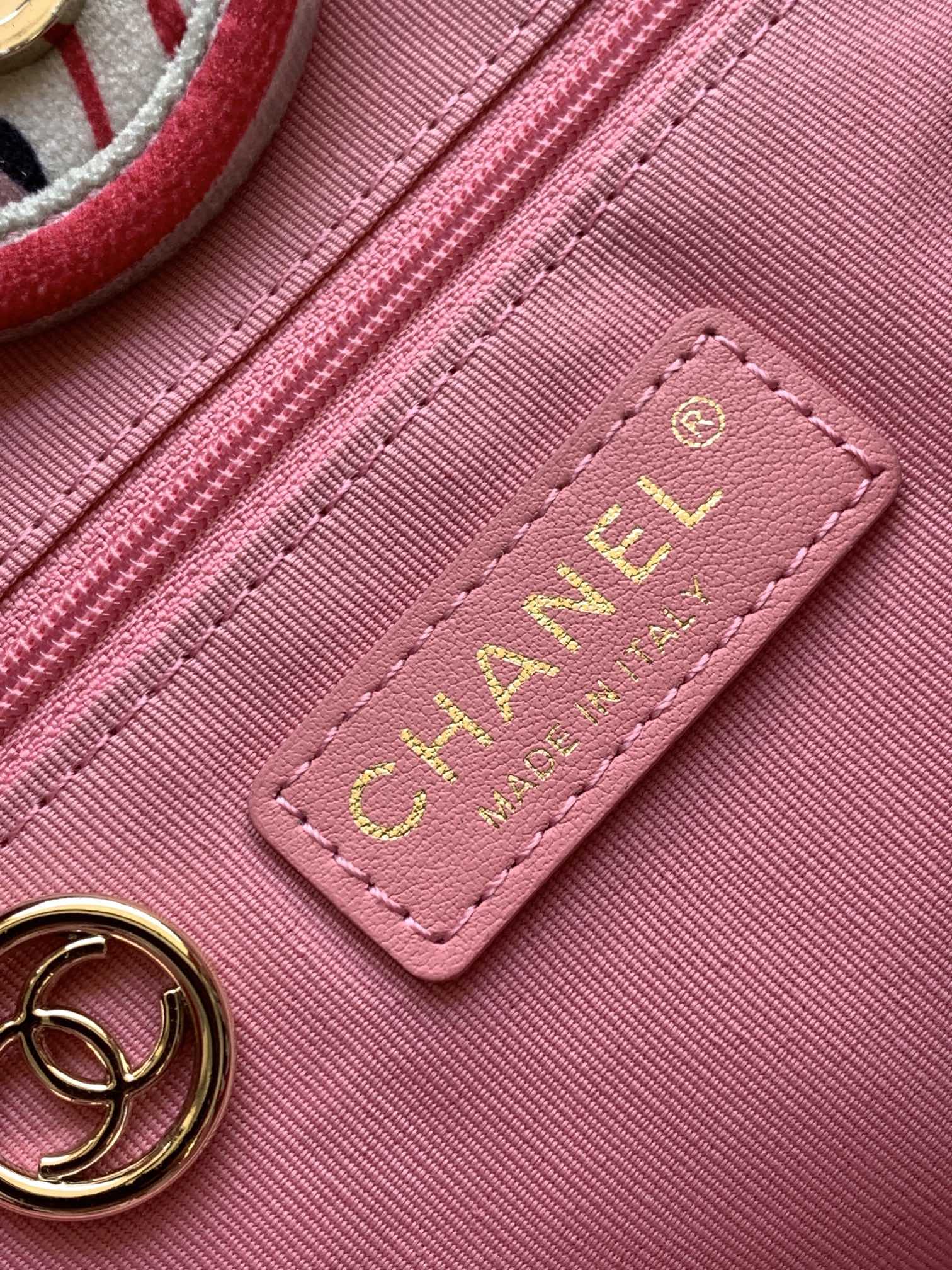 CC CLASSIC LARGE 38 TOTE IN LIGHT PINK MIX COLORFUL CANVAS